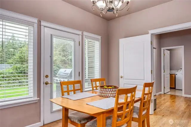 Second dining area, a less formal but inviting space.