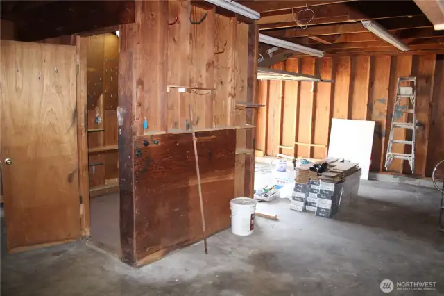 Inside garage