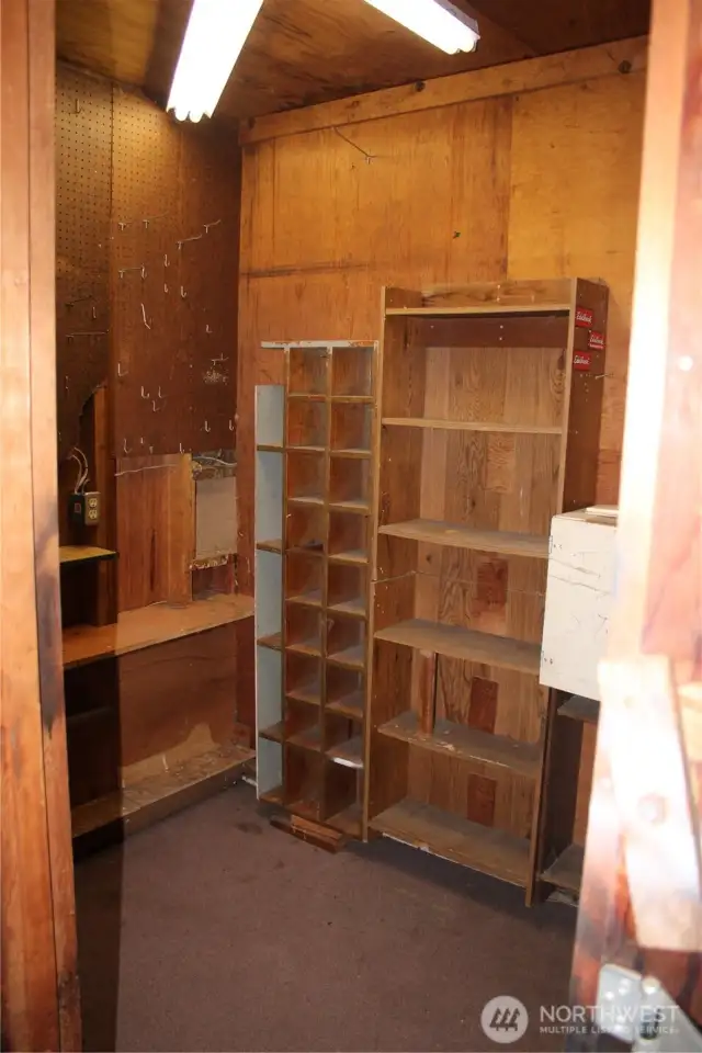 Extra room inside garage