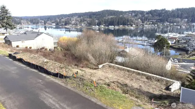 Gig Harbor Bay view from Road before home construction.