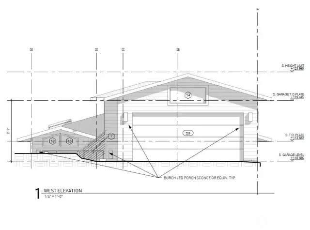 Front of home and garage.