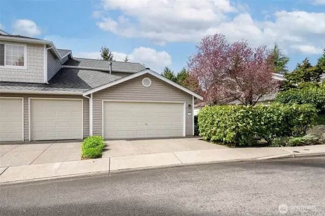 2 car attached garage, corner unit & gated community! HURRY!