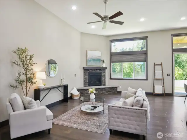 Windows have been adorned with highend black-out blinds that open and close to the top or the bottom.