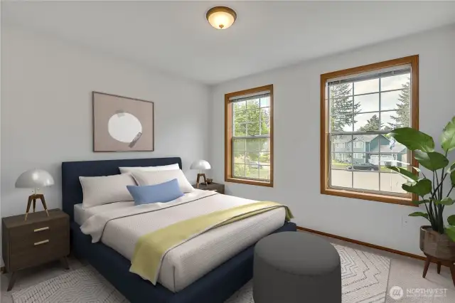 Bedroom #2 faces the front of the home and has been used as a home office in the past.