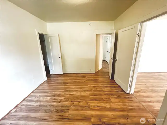 Bedroom adjacent to the living room
