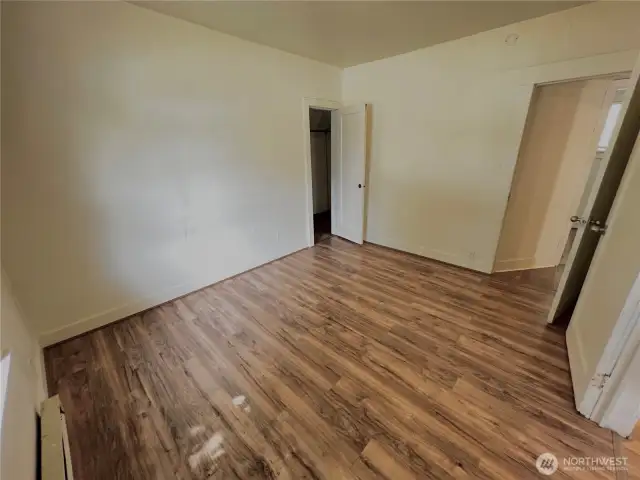 Bedroom adjacent to the living room