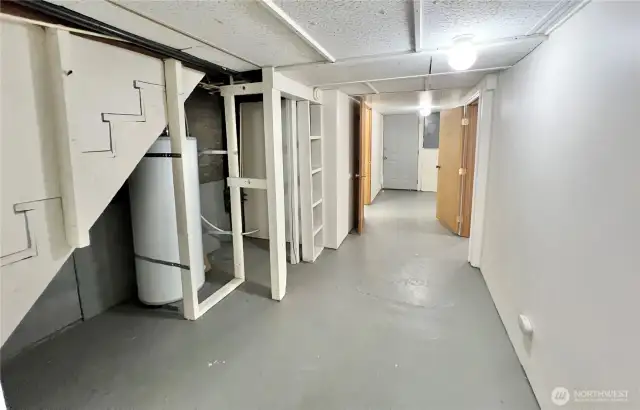 Basement door leads to outdoor driveway
