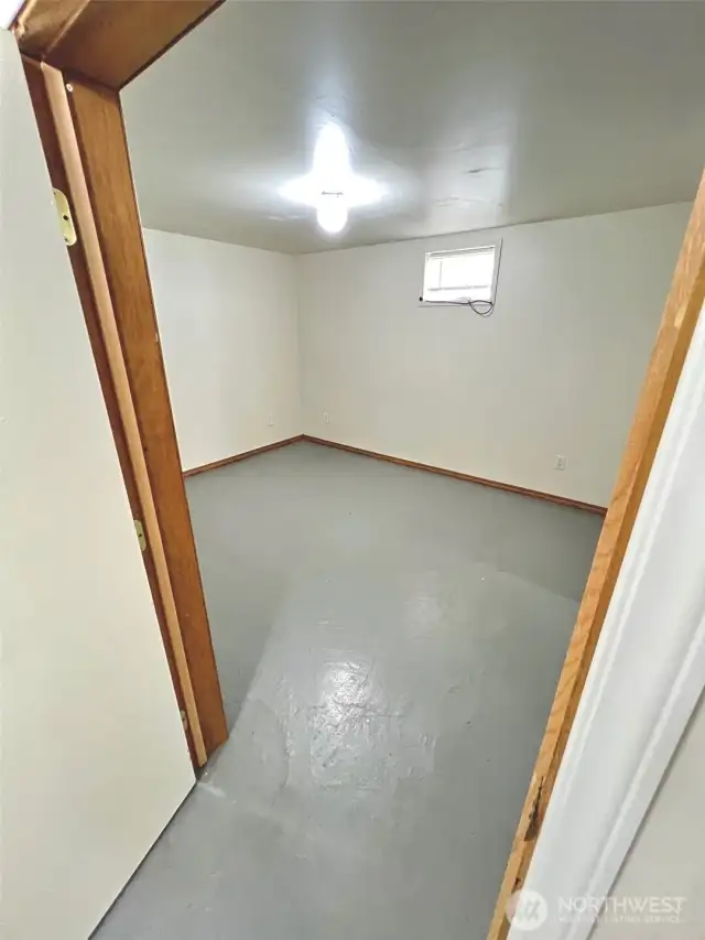Basement room #1 with walk in closet