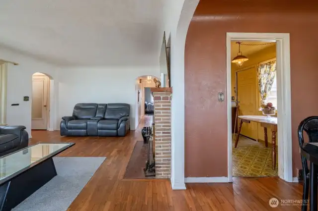 Open concept in the living/dining  room.