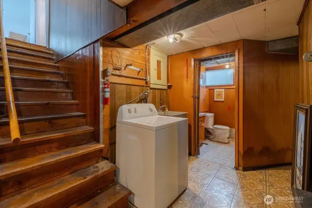 The 3/4 bath in the basement is very convenient.