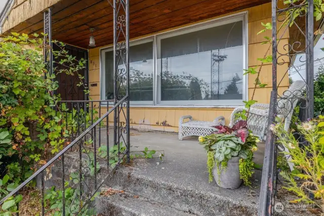 Sit at the front porch and watch the world go by.