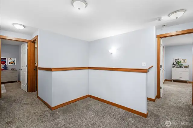 upstairs landing with primary to the right