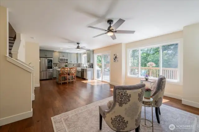 View to Open Concept Kitchen