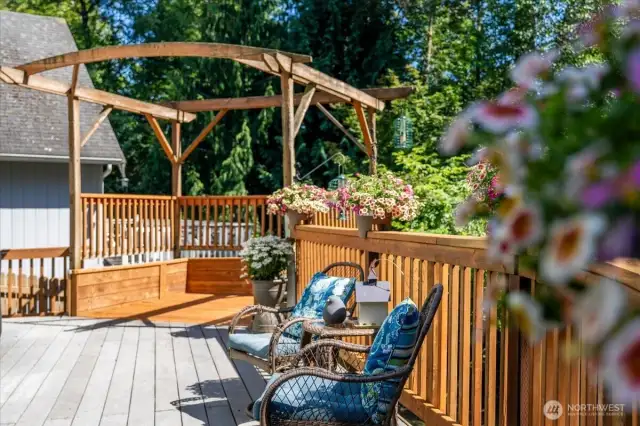 Deck with room for BBQ and Fire Pit