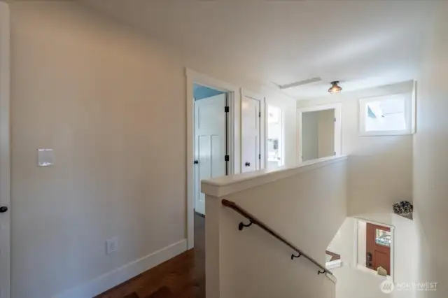 Top of the stairs towards 2nd and 3rd Bedroom and 2nd Full Bath