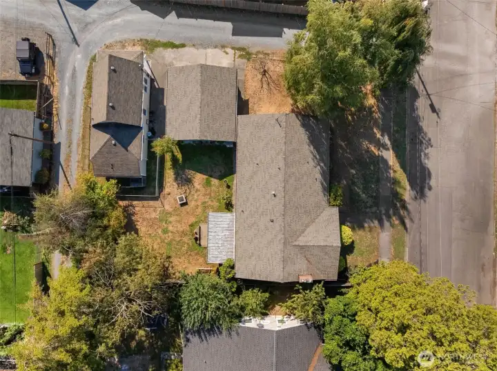 Left to right, DADU, garage, main house