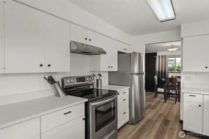 Kitchen looking towards dining area
