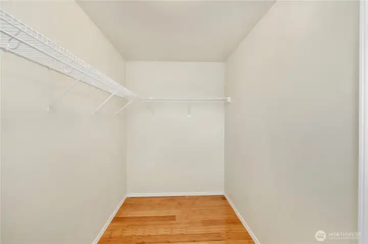 Primary Bedroom Walk-In Closet.