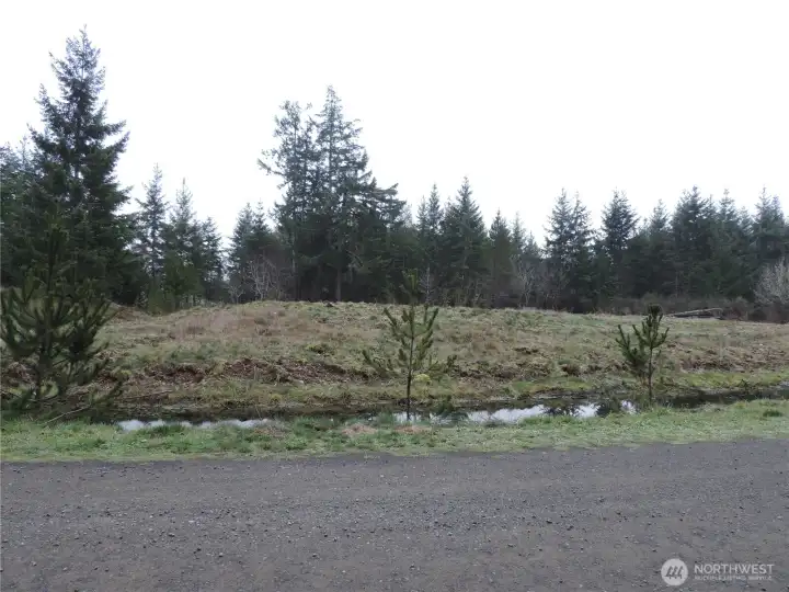 Left front corner of property