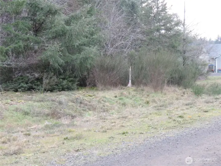 Right front corner of the property