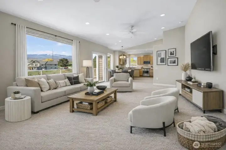 virtually staged Living room main floor