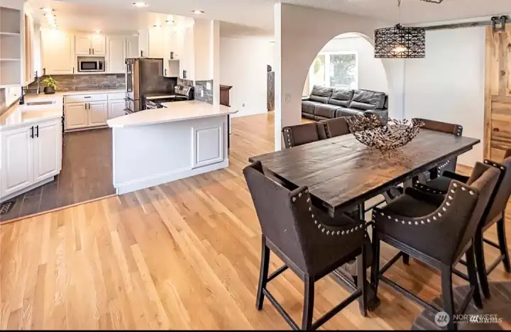 Kitchen and bar view