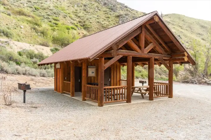 Cabana with restrooms