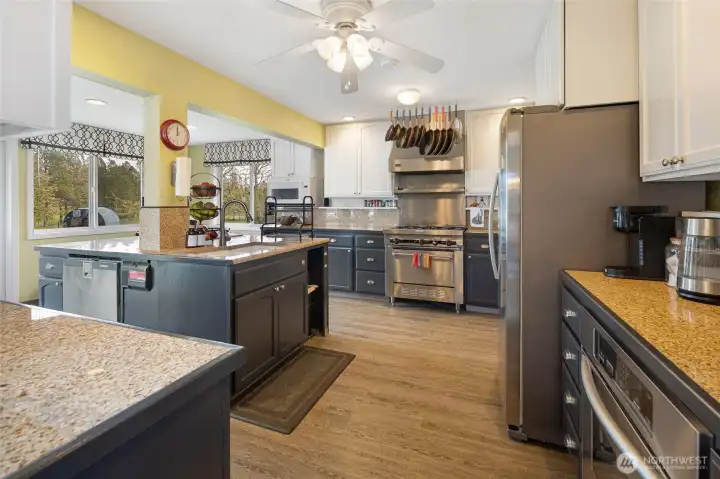 Inn kitchen and breakfast nook