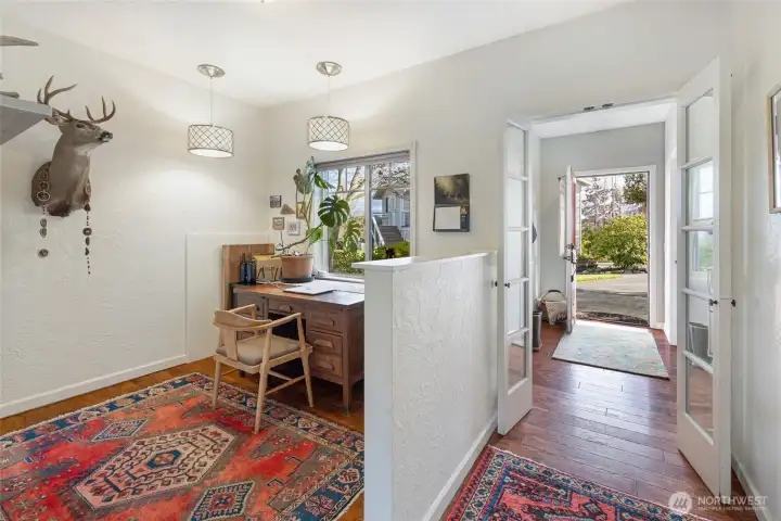 Owner's cottage office and entry