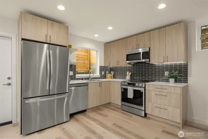 Premium LG stainless steel appliances.