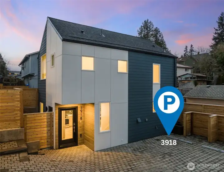 1-designated parking space.
