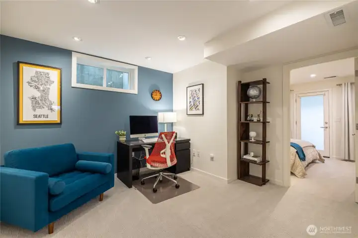Designated office area next to third guest bedroom Designated office area next to third guest bedroom