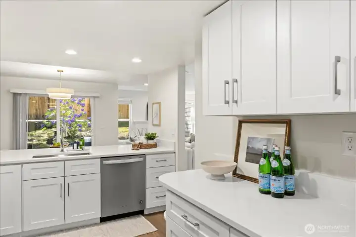 Natural light and garden outlooks bring warmth and freshness to the heart of the home.