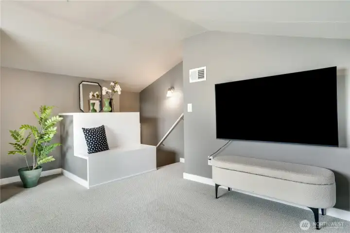 Upstairs, a way from the other suites is the 4th bedroom.