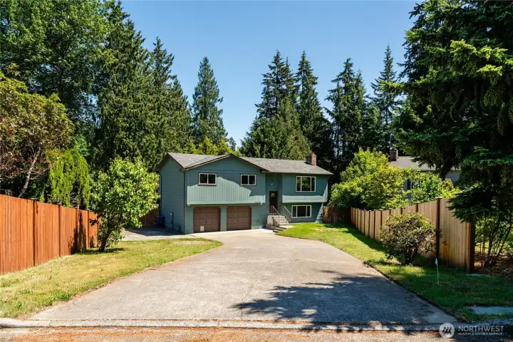 Long, private driveway