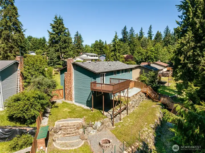 Aerial view of the back.