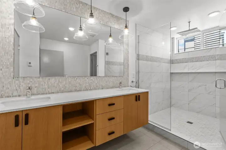 Stunning primary bathroom with spacious shower Stunning primary bathroom with spacious shower