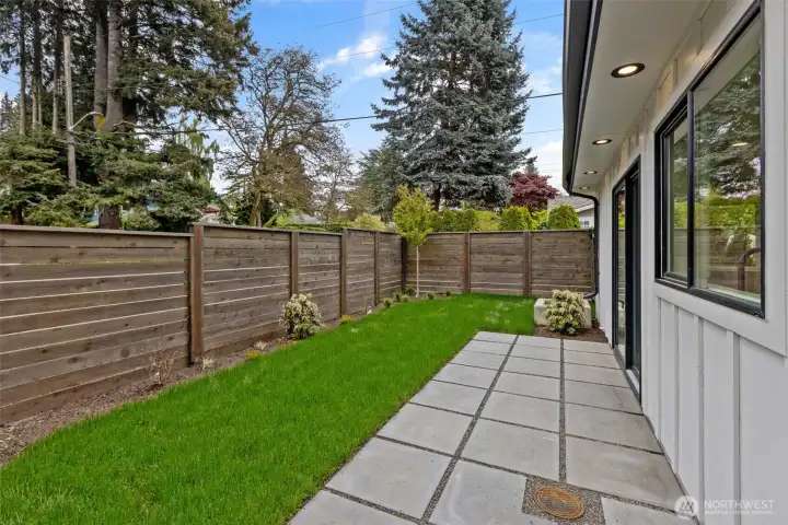Street facing home--privately fenced and serene