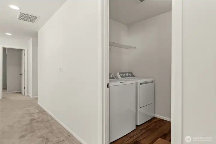 Upper level laundry