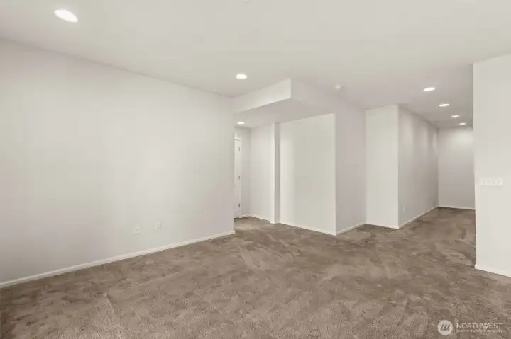 Daylight basement living space