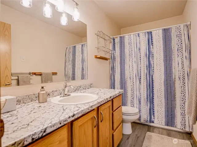 Full Bath in the Hall Shared by 2 Bedrooms