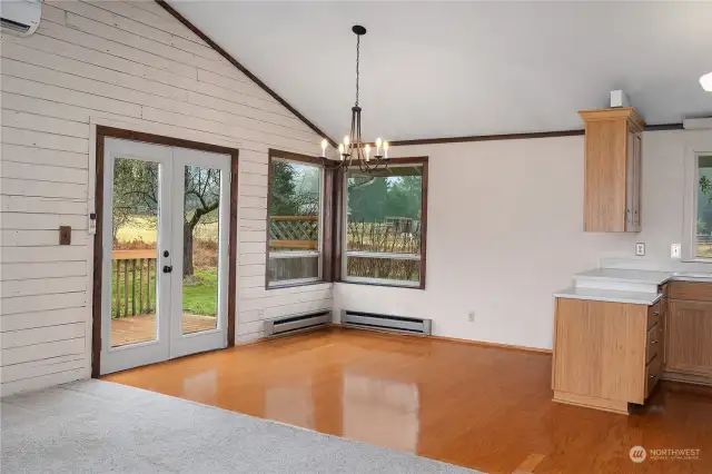 DINING ROOM | French doors to wrap around deck