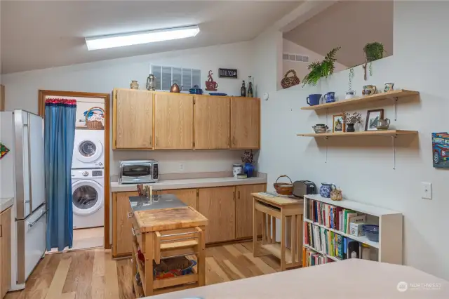 Kitchen to laundry room & back door