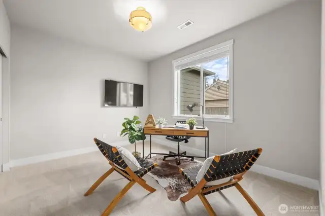 Great use of office space or bedroom with 3/4 bath downstairs