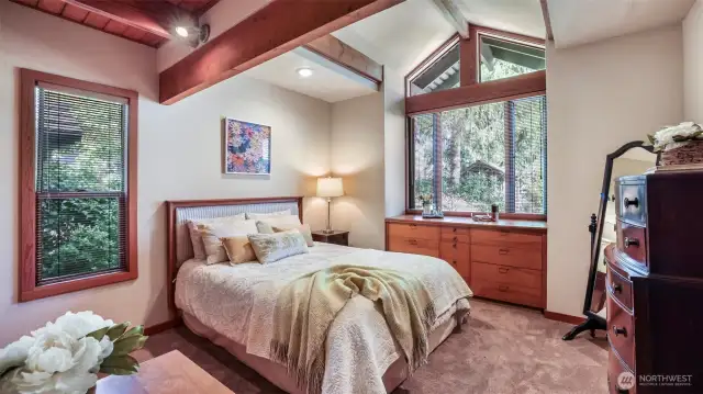 One of two main-level guest suites.