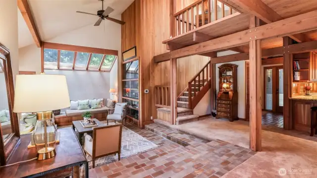 Open and airy living area with style and charm characterize this home.