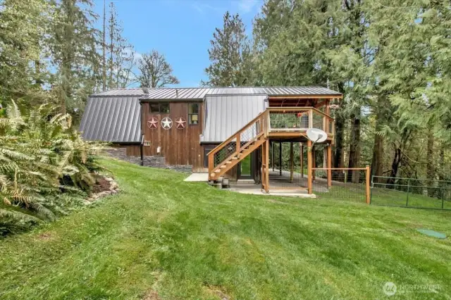 Another view of the home showing the covered deck.