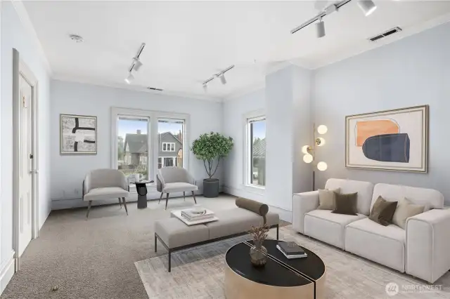 Staged Upper Level Sitting Room
