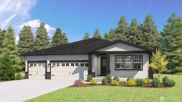 Photo rendering is representational. Actual home is under construction and finishes, elevation, and paint colors may vary. See site agent for details.