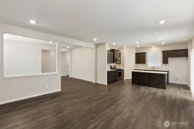 Great room and kitchen
